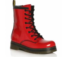 Sothe Dm-2018 Kırmızı Rugan Bayan Bağcıklı Bot Postal Kadın Ayakkabı Bot